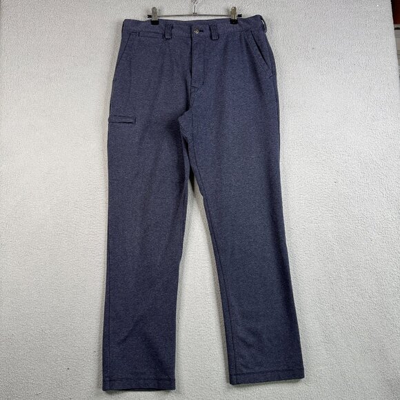 Duluth Pants Men Size Size 34x32 Blue Incong Chino Heathered Standard Fit Flex - Picture 1 of 11